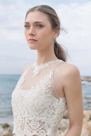 Abito da Sposa con Tasca in Raso Anello Senza Maniche Formale E Informale