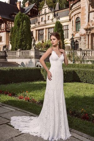 Abito da Sposa Conotta Formale E Informale Seducente Cerniera con Applique