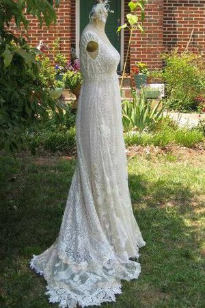 Abito da Sposa Cappellino Medievale V-Scollo Alta Vita Stravagante