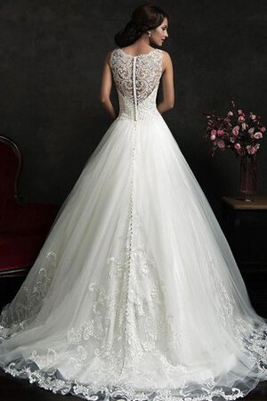 Abito da Sposa decorato con Applique Coda A Strascico Corto Moderno Conotta