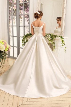 Abito da Sposa con Applique Semplice con Nastro Romantico Allacciato