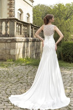 Abito da Sposa con Cristino Senza Maniche Classico in Raso A Terra