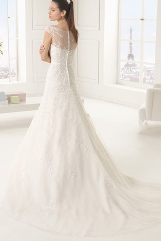 Abito da Sposa con Manica Corte a Chiesa a Sala A-Line Elegante