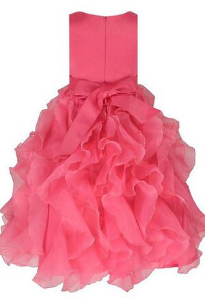 Abito da Cerimonia Bambini Naturale con Seghettato Cerniera Ball Gown in Tulle