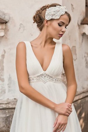 Abito da Sposa Lusso Alta Vita A-Line Formale E Informale Allacciato