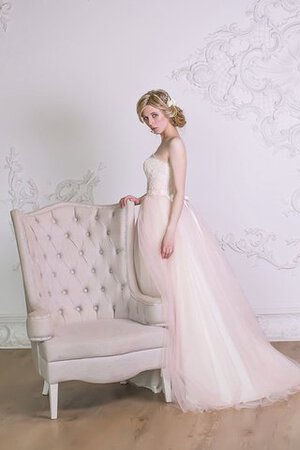 Abito da Sposa in Organza Taglia Comode A Terra A-Line Allacciato