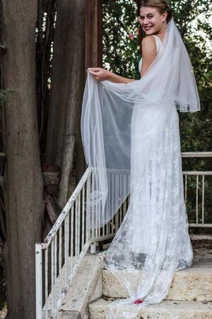 Abito da Sposa con Applique Conotta Cuore Spazzola Treno Lusso