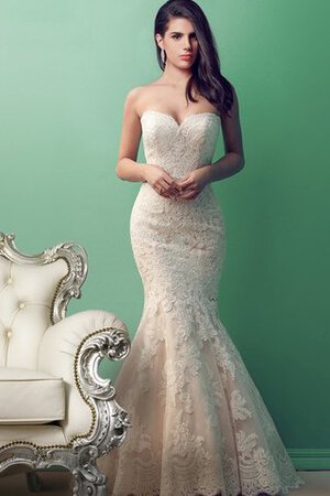 Abito da Sposa con Applique Profondo V-scollo Semplice Seducente Favola