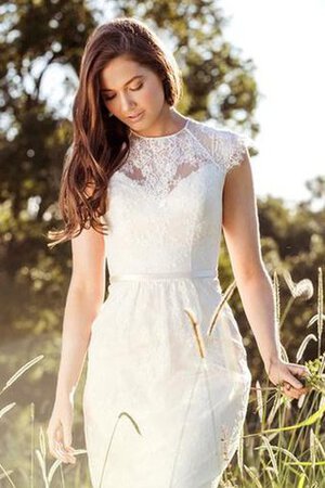 Abito da Sposa Formale E Informale con Applique con Manica Corte Lupetto con Bottone