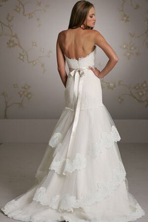 Abito da Sposa Schiena Nuda Cuore in Pizzo A-Line con Nastro