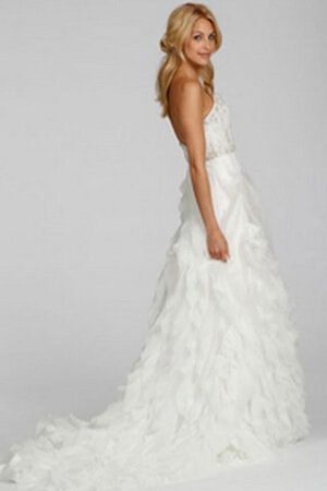 Abito da Sposa A-Line Cuore con Increspature Naturale in Organza