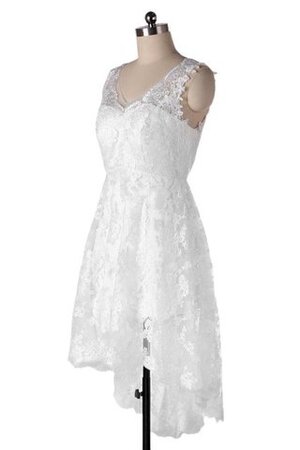 Abito da Sposa V-Scollo Vintage Schiena Nuda Cerniera Senza Maniche