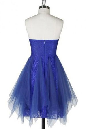 Abito Homecoming Cerniera in Pizzo Senza Maniche in Tulle Senza Strap