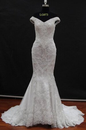 Abito da Sposa Cappellino con Applique Sirena in Pizzo Lusso