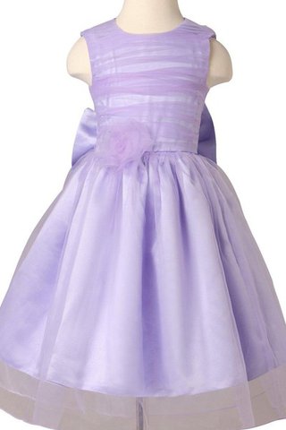 Abito da Cerimonia Bambini A-Line Senza Maniche con Fiocco con Fiore
