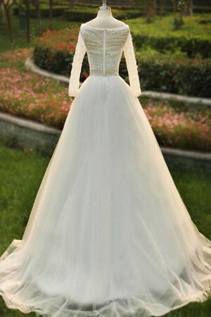 Abito da Sposa in Tulle Medievale A Terra con Maniche Lunghe Ball Gown