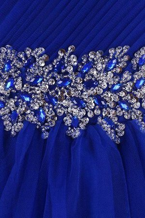 Abito Homecoming con Increspato Senza Maniche Al Ginocchio Mini in Tulle