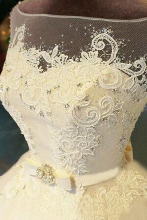 Abito da Sposa Coda A Strascico Cappella A Terra Cerniera con Perline Radiosa