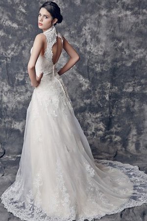 Abito da Sposa con Applique Stravagante Buco Della Serratura Schiena in Pizzo Classico