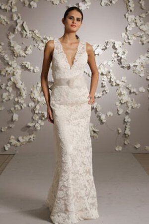 Abito da Sposa Senza Maniche Tubino Sexy con Fiore Vintage