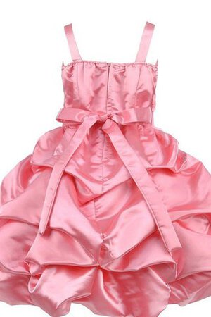 Abito da Cerimonia Bambini Senza Maniche con Increspature con Fiore Conotta
