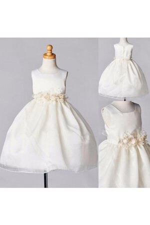 Abito da Cerimonia Bambini Tondo Naturale con Piega Ball Gown con Fiocco