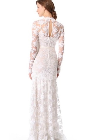 Abito da Sposa Originale Senza Maniche V-Scollo Lunghi Retro