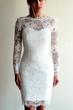 Abito da Sposa Originale in Pizzo con Mezze Maniche Mini con Bottone