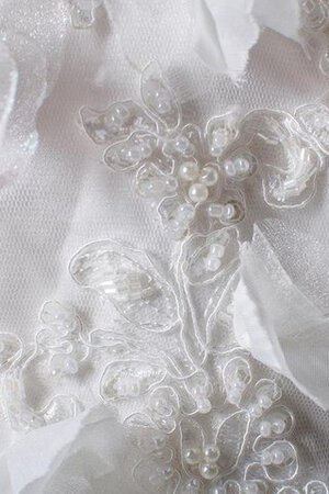 Abito da Sposa Conotta con Increspature in Pizzo con Applique A Terra