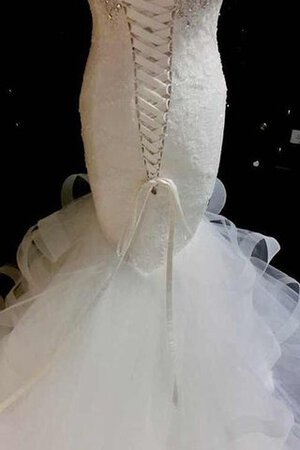 Abito da Sposa Romantico con Perline con Applique Shiena Sheer Spazzola Treno