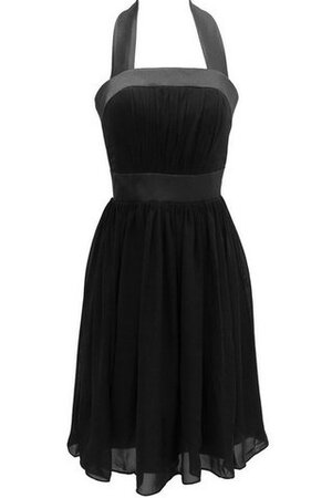 Abito da damigella Anello Naturale in Chiffon Mini Cerniera