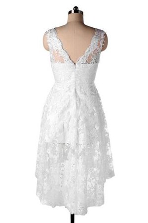 Abito da Sposa V-Scollo Vintage Schiena Nuda Cerniera Senza Maniche