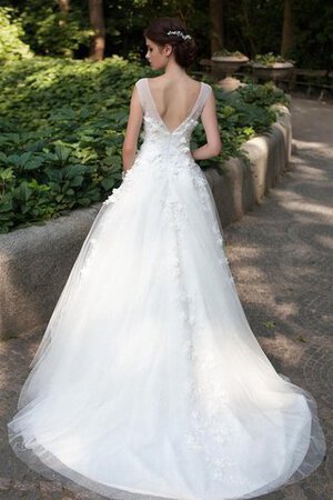 Abito da Sposa Lunghi Barchetta con Fiore Cappellino Ball Gown