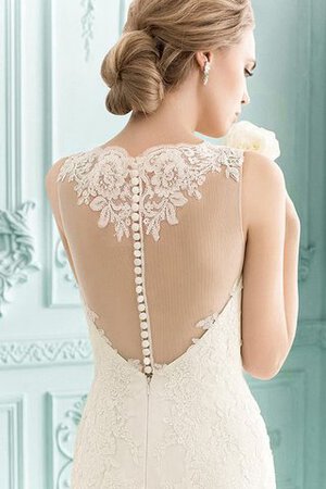 Abito da Sposa A Terra Semplice con Applique Coda A Strascico Corto Senza Maniche