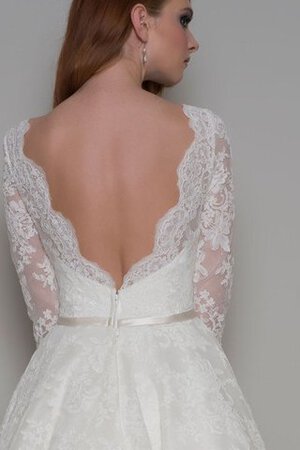 Abito da Sposa con Fiocco Semplice Sogno con Tre Quarti Lunghezza Maniche Al Ginocchio