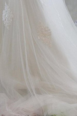 Abito da Sposa Allacciato A-Line in Pizzo con Perline Senza Maniche