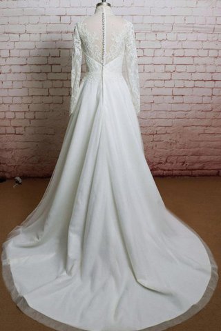 Abito da Sposa A-Line Sogno con Maniche Lunghe in Tulle in Chiffon