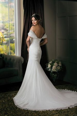 Abito da Sposa Formale E Informale con Cristino Naturale con Criss-cross Elegante