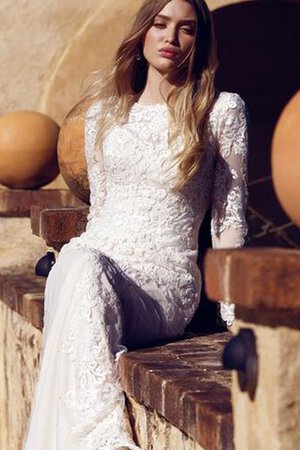 Abito da Sposa Vintage Stravagante con Festone Sogno Spazzola Treno