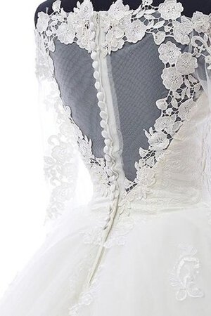 Abito da Sposa in Organza in Pizzo in Pizzo Naturale in Tulle