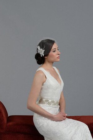 Abito da Sposa Senza Maniche A Terra in Pizzo Tubino Lusso