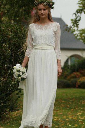 Abito da Sposa Semplice A-Line Formale E Informale in Chiffon con Piega