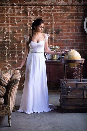 Abito da Sposa Cuore Formale E Informale con Piega con Increspature in Chiffon