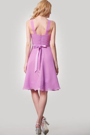 Abito da damigella in Chiffon con Nastro Senza Maniche Anello Semplice