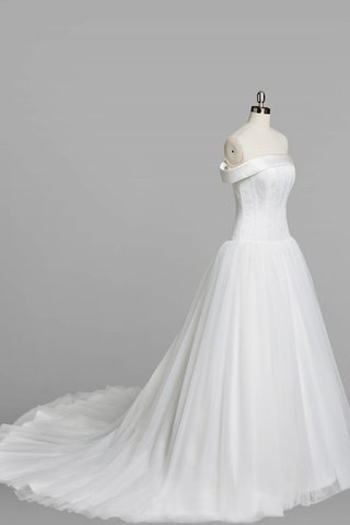 Abito da Sposa in Pizzo in Chiffon Naturale Ball Gown Cerniera