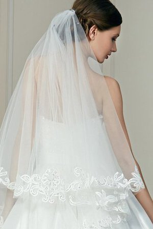 Abito da Sposa Senza Strap A-Line con Fiocco con Applique Lunghi