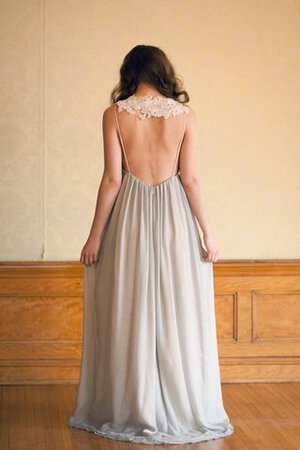 Abito da Sposa V-Scollo Romantico in Chiffon con Applique A-Line