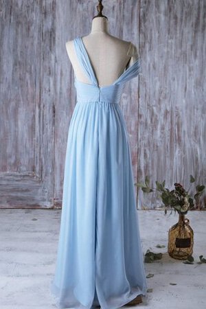 Abito da damigella Semplice Lungo in Chiffon Vintage Senza Maniche