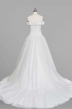 Abito da Sposa in Pizzo in Chiffon Naturale Ball Gown Cerniera