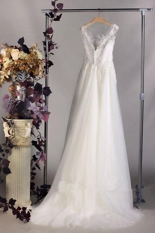 Abito da Sposa A-Line in Pizzo Buco Della Serratura Schiena Sotto Ginocchio Mini